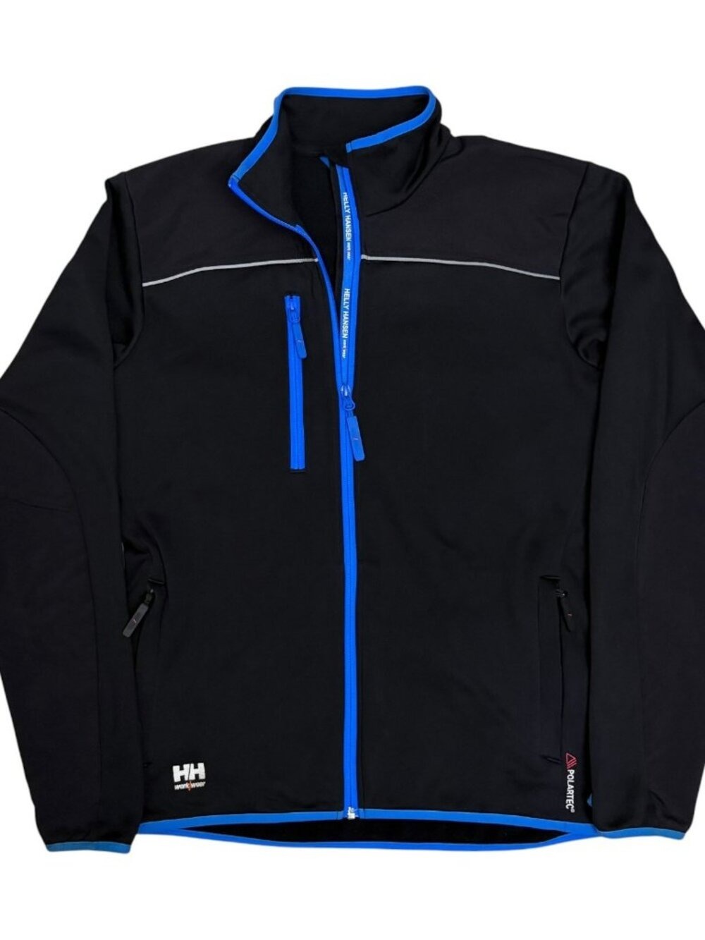 HELLY HANSEN Shell Jacket WORK/WEAR Black Light Windbreaker Coat Mens Large